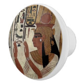 Oude Egyptische godin Queen & Hieroglyphics Keramische Knop (Rechts)