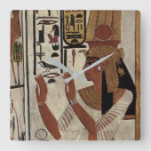 Oude Egyptische godin Square Wall klok (Voorkant)