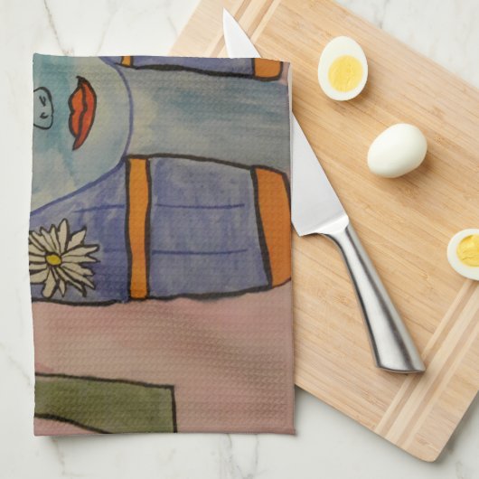 Oude Egyptische godin Tea Towel Theedoek (Quarter Fold)