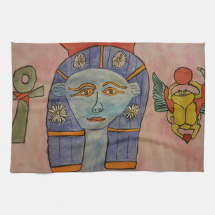 Oude Egyptische godin Tea Towel Theedoek