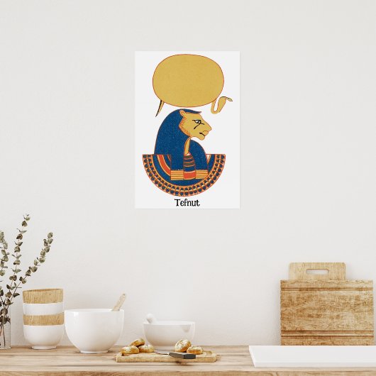 Oude Egyptische godin Tefnut Poster (Keuken)