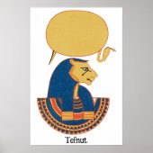 Oude Egyptische godin Tefnut Poster (Voorkant)