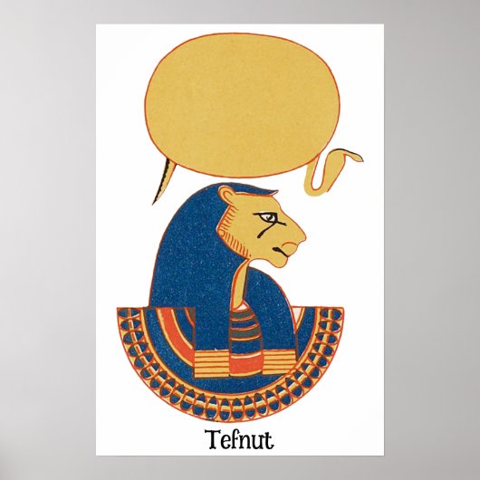 Oude Egyptische godin Tefnut Poster (Voorkant)