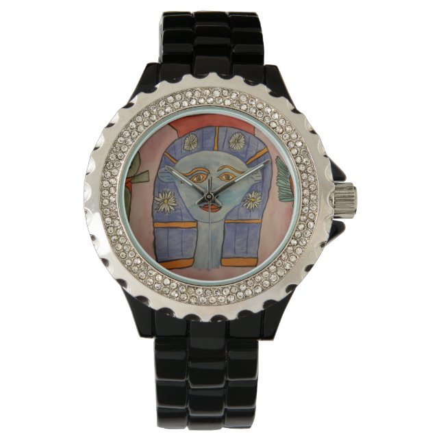 Oude Egyptische godin Watch Horloge (Voorkant)