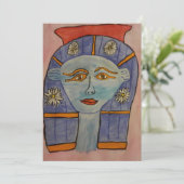 Oude Egyptische Godin Wenskaart Bedankkaart (Staand voorkant)