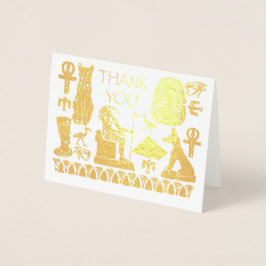 Oude Egyptische Graphics Collage Dank u Folie Kaarten