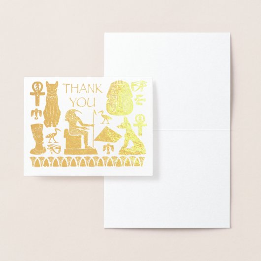 Oude Egyptische Graphics Collage Dank u Folie Kaarten (Display)