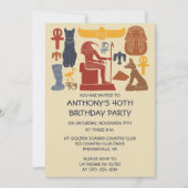 Oude Egyptische Graphics Collage Party Kaart (Voorkant)