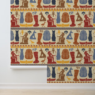 Oude Egyptische Graphics Thema Behang