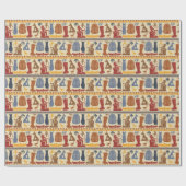 Oude Egyptische Graphics Thema Cadeaupapier (Vlak)