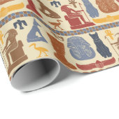 Oude Egyptische Graphics Thema Cadeaupapier (Rol Hoek)