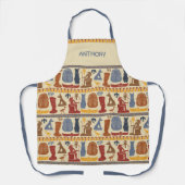 Oude Egyptische Graphics Thema Schort (Voorkant)