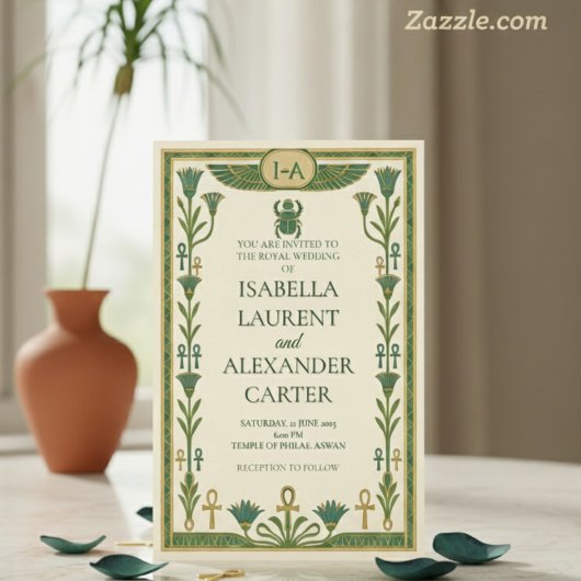 Oude Egyptische Heilige Huwelijksuitnodigingen Kaart
