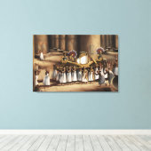Oude Egyptische Heilige Processie Fijne Kunstprint Canvas Afdruk (Insitu (Houten vloer))