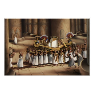 Oude Egyptische Heilige Processie Fijne Kunstprint Perfect Poster