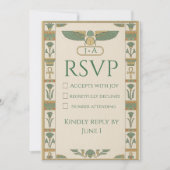 Oude Egyptische Heilige RSVP-kaart Kaart (Voorkant)