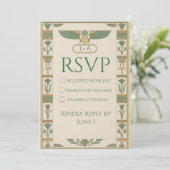 Oude Egyptische Heilige RSVP-kaart Kaart (Staand voorkant)