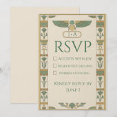 Oude Egyptische Heilige RSVP-kaart Kaart (Voorkant / Achterkant)
