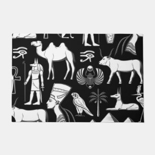 Oude Egyptische Hiërarchische symbolen Deurmat