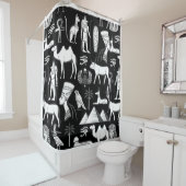 Oude Egyptische Hiërarchische symbolen Douchegordijn (In situ)