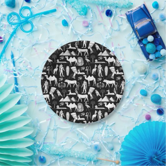 Oude Egyptische Hiërarchische symbolen Papieren Bordje (Feest)