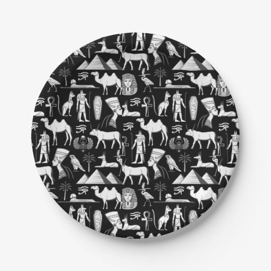 Oude Egyptische Hiërarchische symbolen Papieren Bordje (Voorkant)