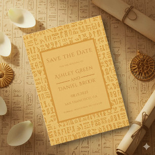 Oude Egyptische Hiëroglief Motieven Egyptische Bru Save The Date