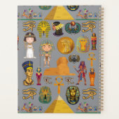 Oude Egyptische Hiëroglief -Patroon Farao Planner (Achterkant)