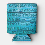 Oude Egyptische hiërogliefen Blauwe Koelbox Blikjeskoeler (Voorkant)