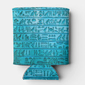 Oude Egyptische hiërogliefen Blauwe Koelbox Blikjeskoeler (Achterkant)