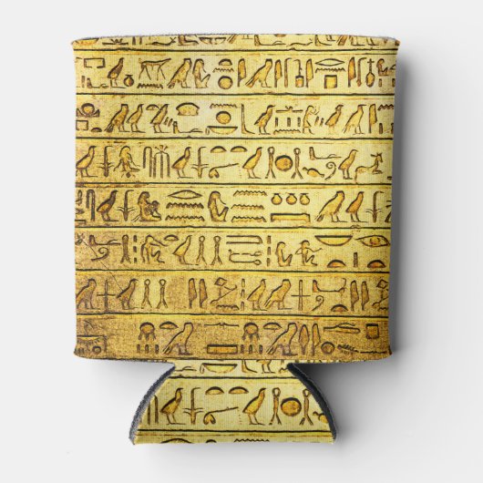 Oude Egyptische hiërogliefen Gele Koelbox Blikjeskoeler (Voorkant)
