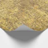 Oude Egyptische hiërogliefen Gold Cadeaupapier (Hoek)