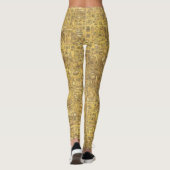 Oude Egyptische hiërogliefen Gold Leggings (Achterkant)