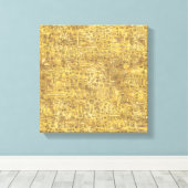 Oude Egyptische hiërogliefen goud Canvas Afdruk (Insitu (Houten vloer))