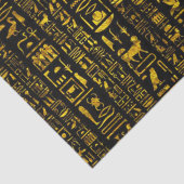 Oude Egyptische hiërogliefen goud zwart decoupage Tissuepapier (Detail)