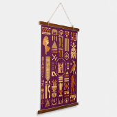 Oude Egyptische Hiërogliefen Hangend Wandkleed (Gebogen)