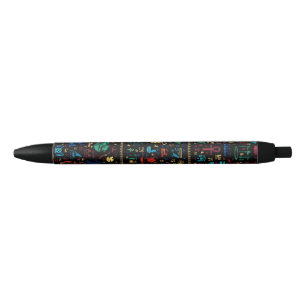 Oude Egyptische hiërogliefen - kleurrijke marmer Zwarte Inkt Pen