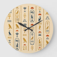 Oude Egyptische Hiërogliefen Kunst Wandklok