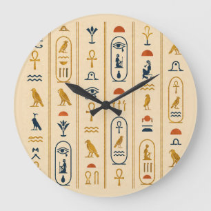 Oude Egyptische Hiërogliefen Kunst Wandklok