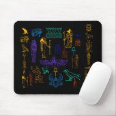 Oude Egyptische hiërogliefen Mousepad Muismat (Met muis)
