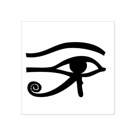 Oude Egyptische Hiërogliefen Oog van Ra Rubberstempel (Afrduk)