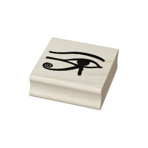 Oude Egyptische Hiërogliefen Oog van Ra Rubberstempel