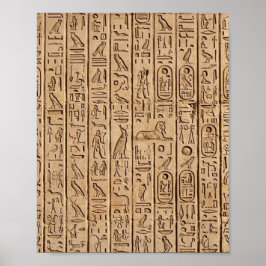 Oude Egyptische hiërogliefen  Poster