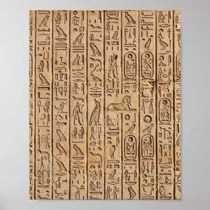 Oude Egyptische hiërogliefen  Poster