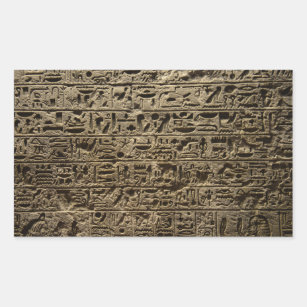 oude egyptische hiërogliefen rechthoekige sticker