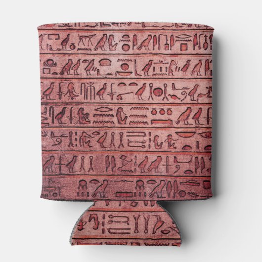 Oude Egyptische hiërogliefen Rode Koelbox Blikjeskoeler (Achterkant)