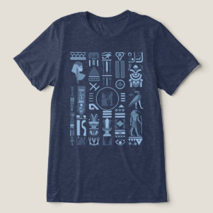 Oude Egyptische Hiërogliefen Tri-Blend Shirt