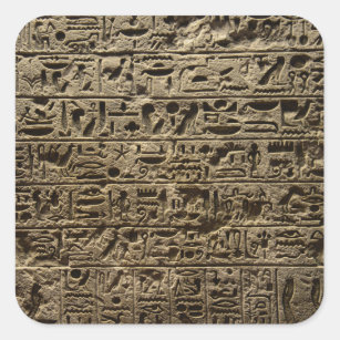 oude egyptische hiërogliefen vierkante sticker