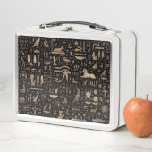 Oude Egyptische hiërogliefen - zwart en goud (In situ)