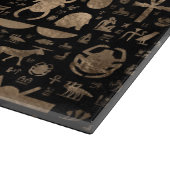 Oude Egyptische hiërogliefen - zwart en goud Snijplank (Hoek)